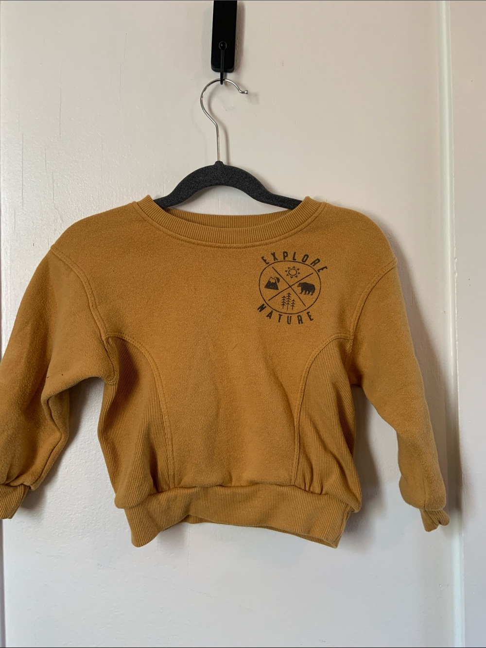 Explore Nature Mustard Crewneck Sweatshirt - Kids